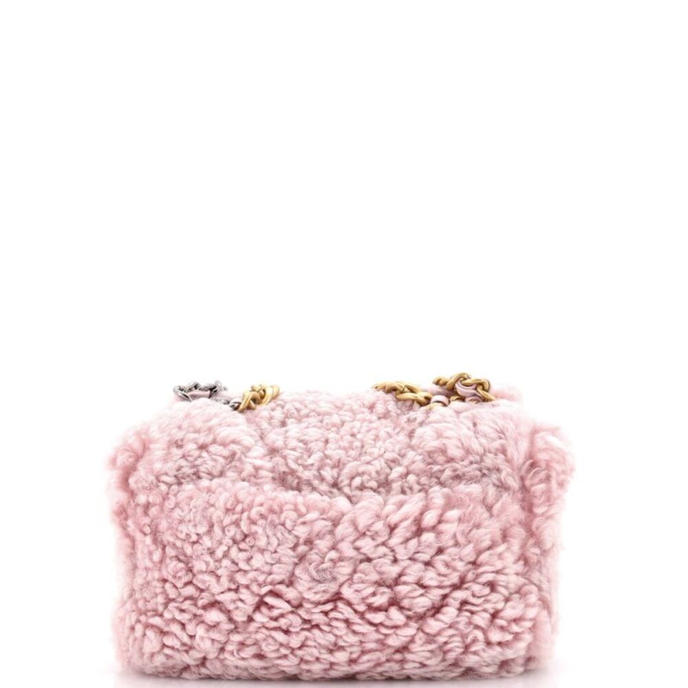 Chanel 19 Flap Bag Shearling Medium Pink - Picture 4 of 7
